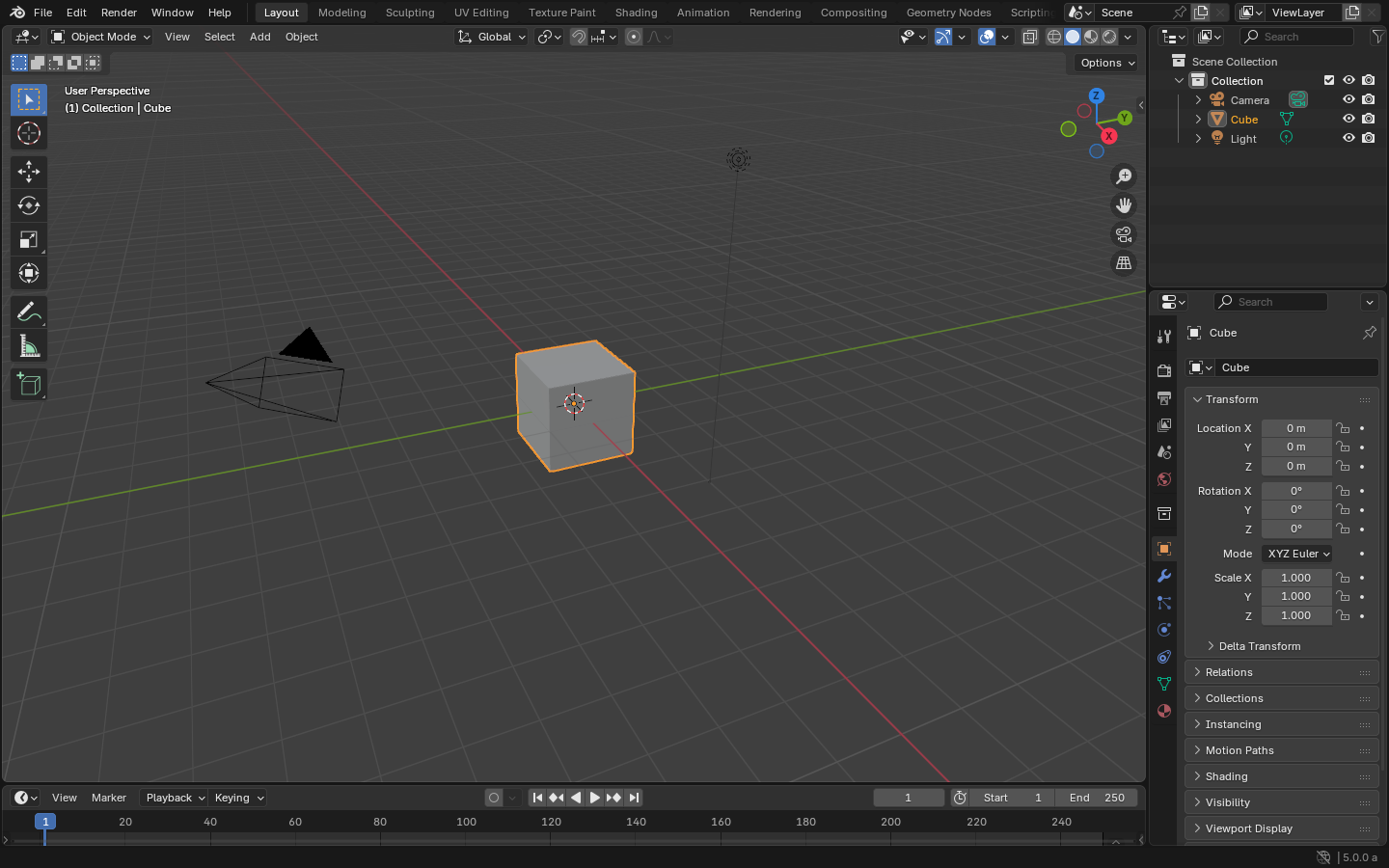 Blender interface with viewport, Outliner, and properties panels